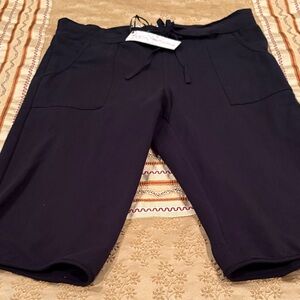 NWT LOVE AND LIBERTY Stylish Black Drawstring Cropped Pants, Cotton Blend, XL